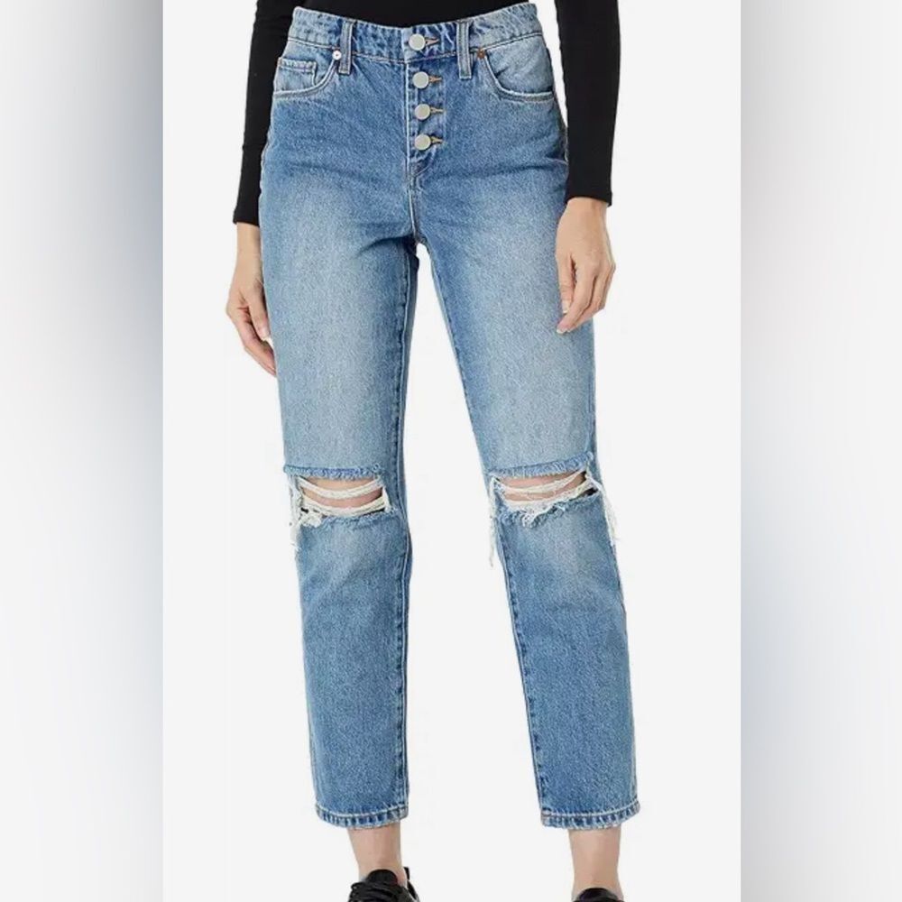 Blank NY Revolve NWT Women’s Madison Crop High-Rise Distressed Jeans Size 24